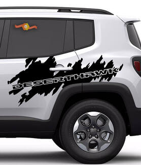 Jeep Renegade DesertHawk Side Splash Splatter Grafik-Vinyl-Aufkleber Desert Hawk 2018 2023