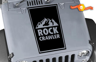 Rock Crawler Hood Vinyl-Aufkleber – passt auf jede Motorhaube – Jeep Wrangler JK JL