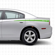 Verjüngende Streifen mit individuellem Text Seiten-Vinylaufkleber für Dodge Charger 2011-2014_3