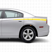 Verjüngende Streifen mit individuellem Text Seiten-Vinylaufkleber für Dodge Charger 2011-2014_5