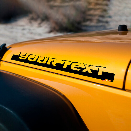 Beschriftung Stip Motorhauben-Seiten Vinyl-Aufkleber Decal für Jeep Wrangler Rubicon Sahara