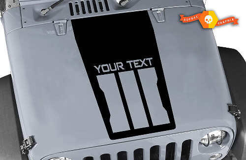 Custom Black Ops Style Kapuzen-Blackout-Vinylaufkleber für Jeep Wrangler