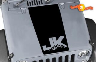 Jeep Wrangler Aufkleber Blackout Hood Vinyl Mattschwarz 5 Farben Aufkleber JK