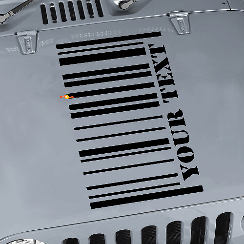 Barcode-Grafik Motorhauben-Vinylaufkleber für Jeep Wrangler