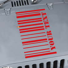 Barcode-Grafik Motorhauben-Vinylaufkleber für Jeep Wrangler 3