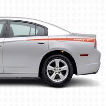 Streifen mit persönlichem Text Seiten-Vinyl-Aufkleber für Dodge Charger 2011-2014_4