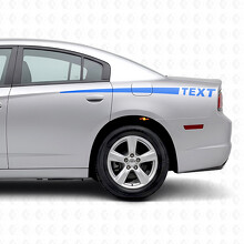 Persönlicher Text & Verlaufstreifen Seiten Vinyl Aufkleber für Dodge Charger 2011-2014_2