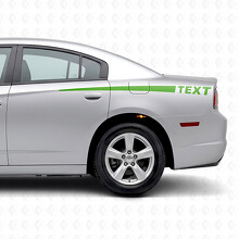Persönlicher Text & Verlaufstreifen Seiten Vinyl Aufkleber für Dodge Charger 2011-2014_3