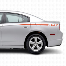 Persönlicher Text & Verlaufstreifen Seiten Vinyl Aufkleber für Dodge Charger 2011-2014_4