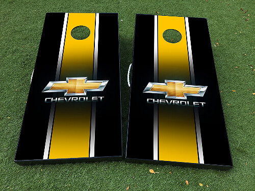 Chevrolet-Logo-Cornhole-Brett Vinyl-Folien-Aufkleber-Set