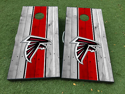 Atlanta Falcons Stil Cornhole Board Vinyl Wrap Aufkleber Set