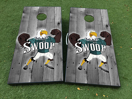 Philadelphia Eagles Swoop Football Cornhole-Brett Vinyl Wrap Aufkleber Set