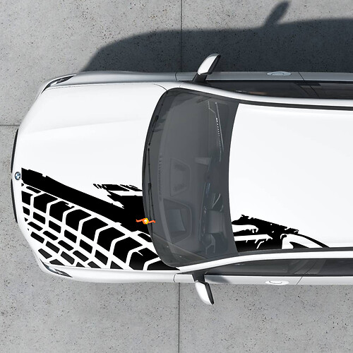 Splash Tire Tracks Hood Roof Grafik Aufkleber Aufkleber Universal Fitment

