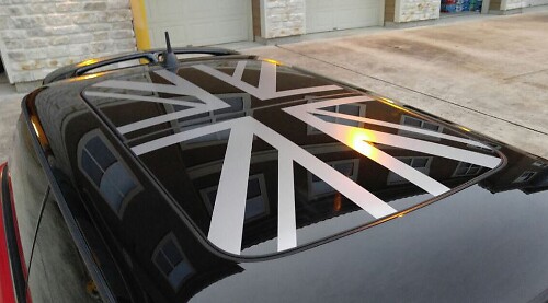 Britische Flagge Schiebedach Mondhaube Vinyl-Aufkleber-Set für MINI Cooper