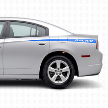 6,4L H/O Verjüngte Streifen Seitenvinylaufkleber für Dodge Charger 2011-2014_2