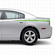 6,4L H/O Verjüngte Streifen Seitenvinylaufkleber für Dodge Charger 2011-2014_3