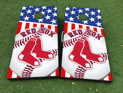 Boston Red Sox Baseball-Cornhole-Brettspiel-Aufkleber Vinylfolie mit laminierter Folie