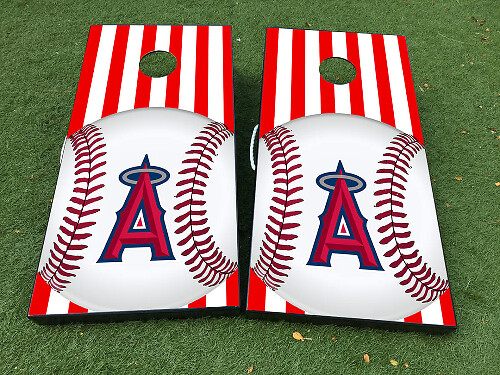 Los Angeles Angels Baseball Cornhole Board Vinyl-Aufkleber-Set