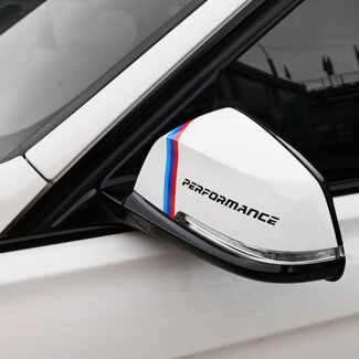 2 Stück Autospiegel Dekoration Aufkleber Performance Sport Vinyl Aufkleber für BMW
