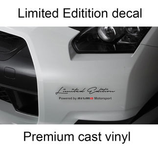 2 x Limited Edition Nismo Karosserie-Seitenhauben-Aufkleber passend für Nissan Qashqai, Juke