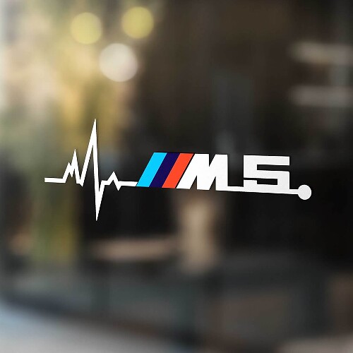 Heartbeat Fensteraufkleber-Set für BMW M5 (2 Stk)