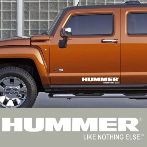 2X HUMMER H3 H2 H1 Seitenschweller Vinyl Karosserie Aufkleber Grafik Emblem Logo
