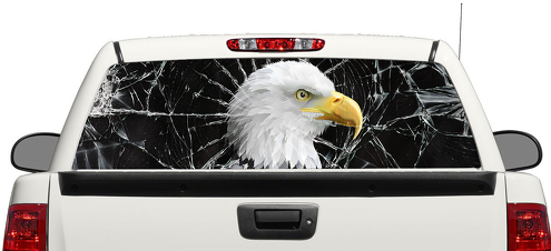 Adler gebrochenes Glas Heckscheibe Aufkleber Aufkleber Pickup Truck SUV Auto 3