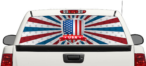 Amerikanische Flagge USA Heckscheibenaufkleber Pick-up Truck SUV Car 3