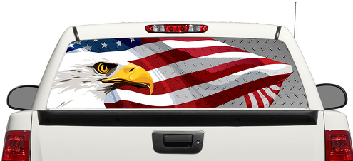 American Eagle USA Flagge Stahl Heckscheibe Aufkleber Aufkleber Pick-up SUV Auto 3