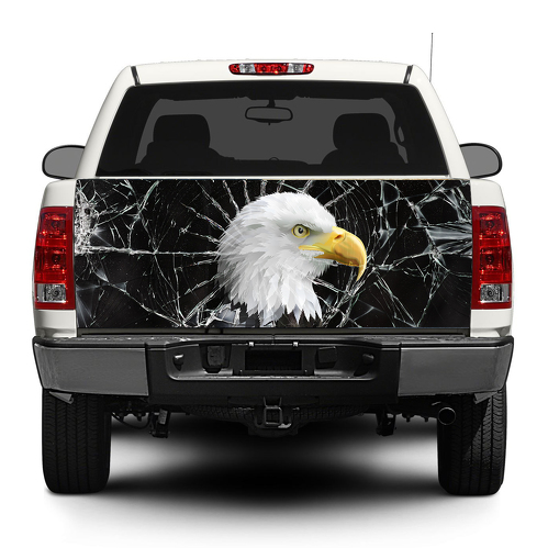 Adler gebrochenes Glas Heckklappe Aufkleber Aufkleber Wrap Pickup Truck SUV Auto