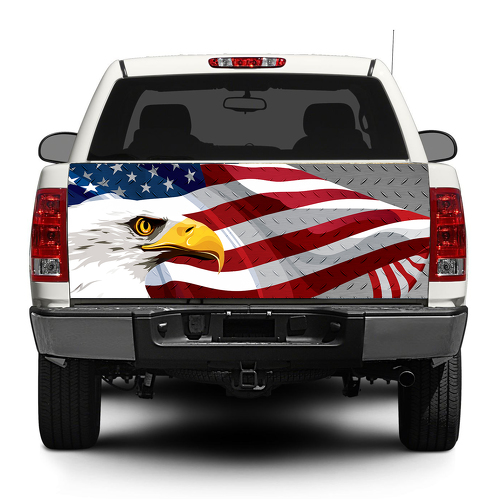 American Eagle USA Flagge Stahl Heckklappe Aufkleber Aufkleber Wrap Pick-up Truck SUV Auto