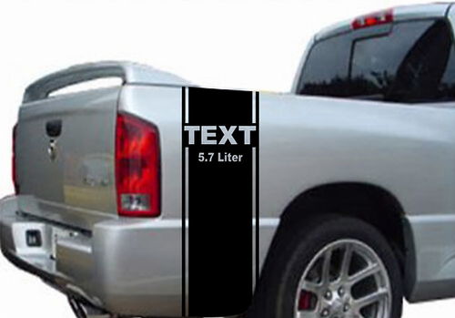 2x Individuelle Schriftzug 5,7 Liter Streifen Vinyl-Aufkleber für Dodge Ram Truck