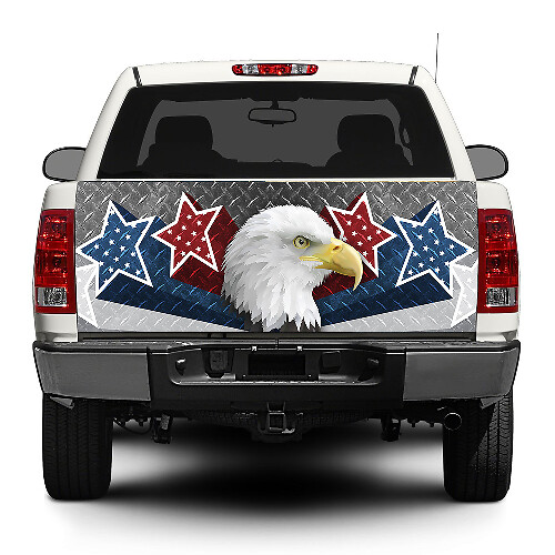 American Eagle USA Sterne Heckklappen-Aufkleberfolie für Pickup-Trucks und SUVs