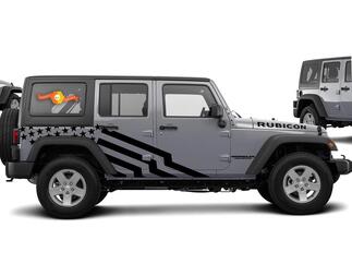 US Thema Star Graphic Decal für 07–17 Jeep Wrangler Unlimited JK 4 Door