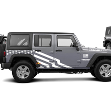 USA-Flaggen-Seitenvinylaufkleber für Jeep Wrangler_2