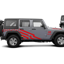 USA-Flaggen-Seitenvinylaufkleber für Jeep Wrangler_3