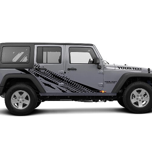 Reifenprofil-Grafik Vinyl-Aufkleber für Jeep Wrangler Unlimited JK