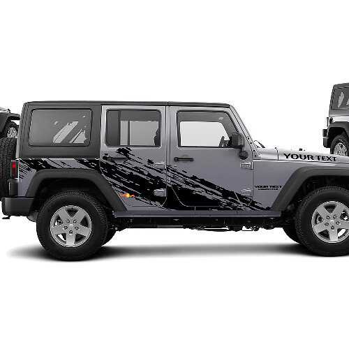 Schlamm-Spritz-Grafik Seiten Vinyl-Aufkleber Decal für Jeep Wrangler Unlimited JK