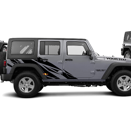 Gerades Spritzschutz-Grafik-Vinyl-Aufkleber-Kit für Jeep Wrangler Unlimited JK