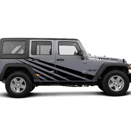 Längsstreifen-Design Aufkleber-Kit aus Vinyl für Jeep Wrangler JK