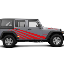 Längsstreifen-Design Aufkleber-Kit aus Vinyl für Jeep Wrangler JK 3