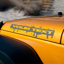 Spritzenlack Motorhauben Vinylaufkleber für Jeep Wrangler Sahara Rubicon JK 2