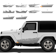 Benutzerdefinierte Splash Seitentür-Grafiken Vinylaufkleber für Jeep Wrangler JK 2