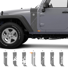 Benutzerdefinierter Streifen-Hauben- und Kotflügel-Vinyl-Aufkleber für Jeep Wrangler JK_2