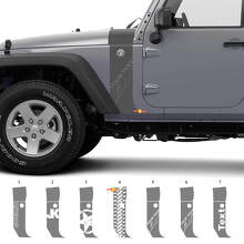 Benutzerdefinierter Streifen-Hauben- und Kotflügel-Vinyl-Aufkleber für Jeep Wrangler JK_2