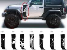 Jeep Wrangler JK Motorhaube und Streifen, die die Kotflügel-Aufklebergrafik hinuntergehen 2