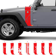 Benutzerdefinierter Streifen-Hauben- und Kotflügel-Vinyl-Aufkleber für Jeep Wrangler JK_3