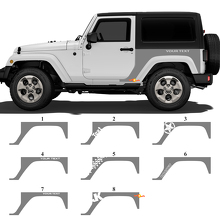 Benutzerdefinierte Grafiken Heckseitiger Vinylaufkleber für Jeep Wrangler JK 2