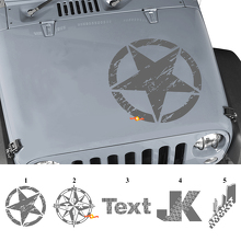 Benutzerdefinierter Grafik-Hauben-Vinylaufkleber für Jeep Wrangler Rubicon JK_2