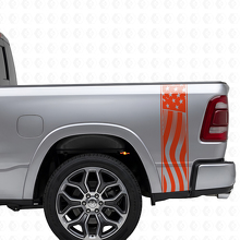 USA-Flaggen-Bettseiten-Streifen Vinyl-Aufkleberset für Musclecar-Truck_4
